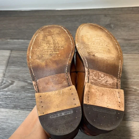 Vintage POLO Ralph Lauren Classic Brown Leather Loafers men’s 9.5 (j160) - Picture 7 of 13